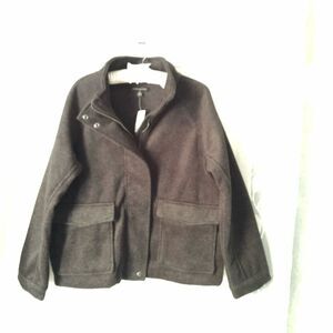 New Banana Republic Women Brushed Melton big Pocket full zip up Jacket NWT sz M